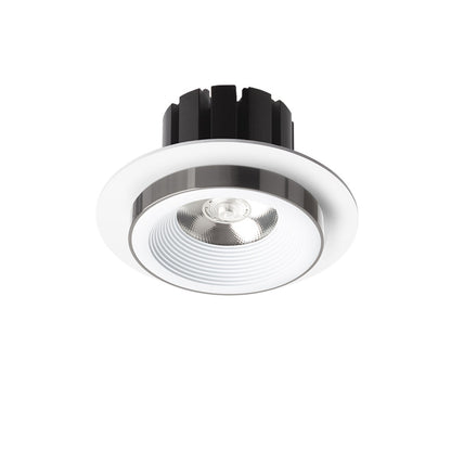 Zápustné LED svítidlo SHARM R I, bílá/černý chrom, 10 W, teplá bílá 3000 K – fotografie 2