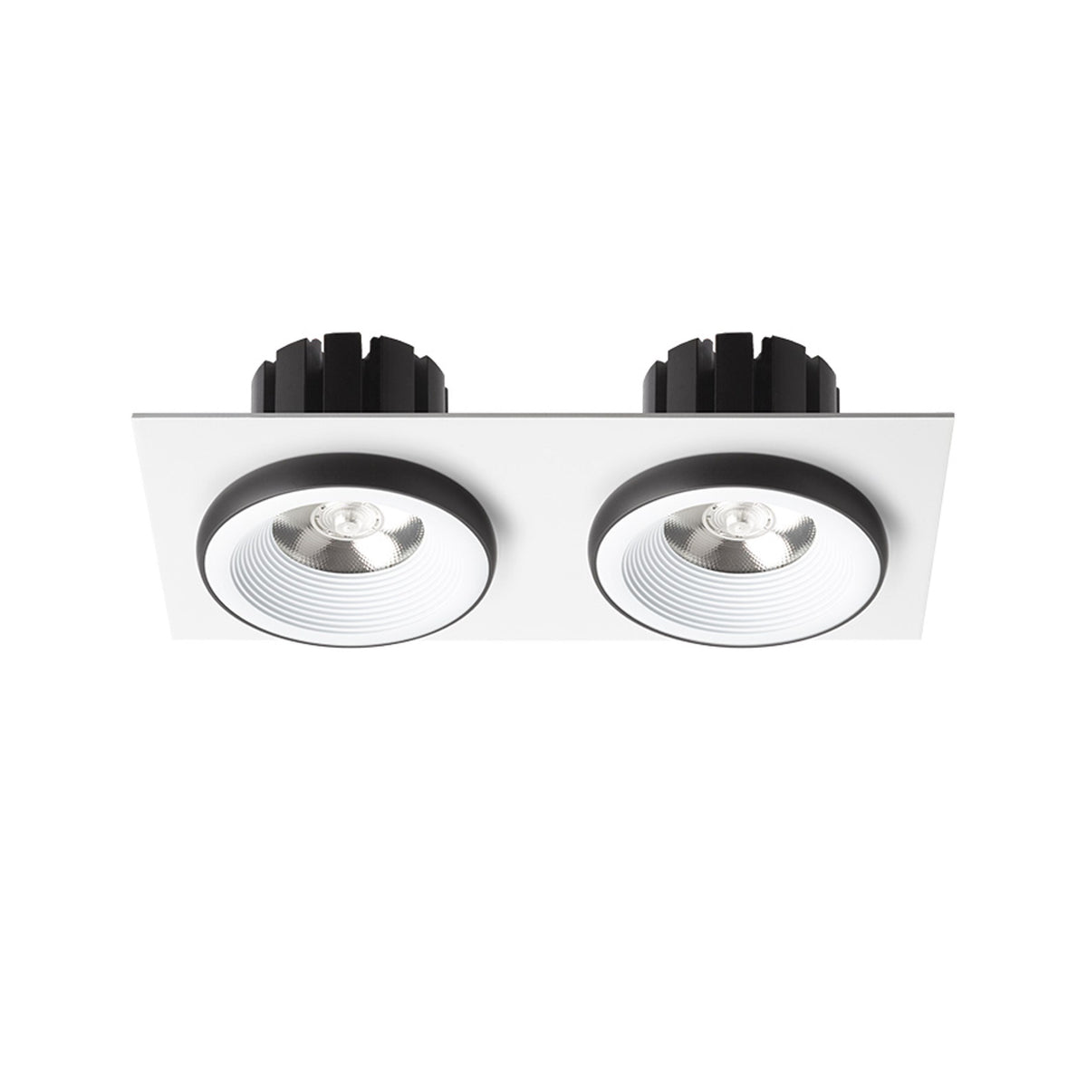 Zápustné LED svítidlo SHARM SQ II, bílá/černá, 2× 10 W, teplá bílá 3000 K – fotografie 2