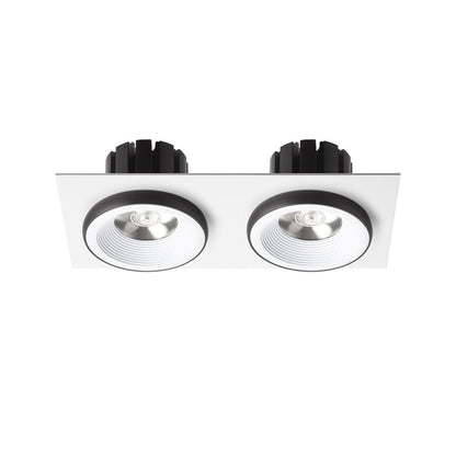 Zápustné LED svítidlo SHARM SQ II, bílá/černá, 2× 10 W, teplá bílá 3000 K – fotografie 2
