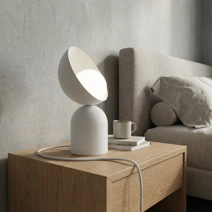 Stolní lampa BOTO LN1 – bílá, bílé sklo