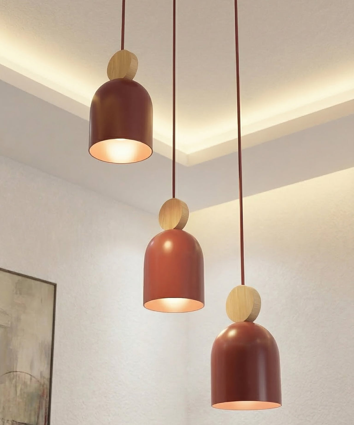 Závěsné svítidlo MESI 3 PREM – vínové