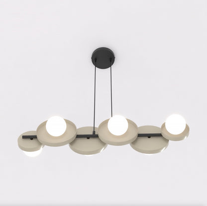 Závěsné svítidlo MODEL 6 – černé / moka, bílé sklo