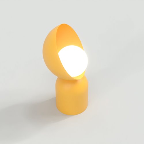 Stolní lampa BOTO LN1 – oranžová, bílé sklo