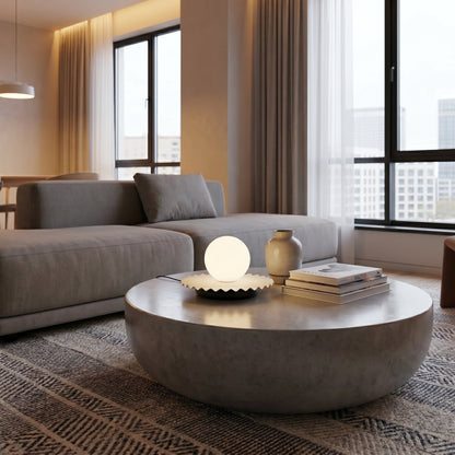 Stolní lampa UMBRA LN1 – bílá / černá, bílé sklo