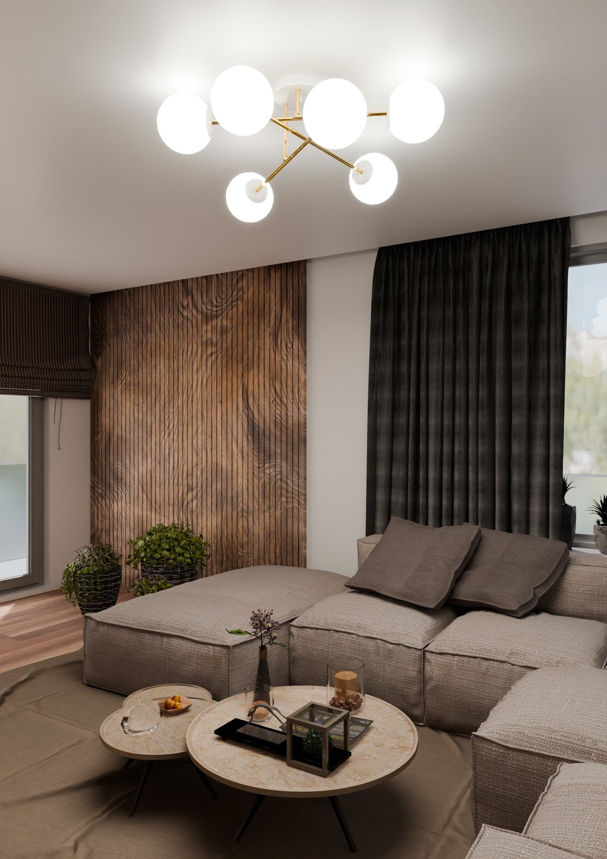 Stropní svítidlo MAGNUM 6 – bílé, opálové sklo