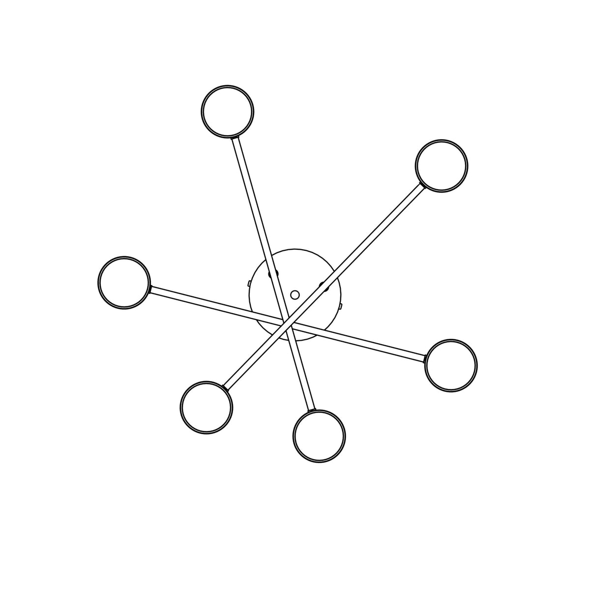 Stropní svítidlo HALO 6 – bílé